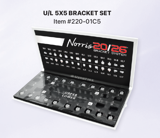 NORRIS 20/26 SL (CLEAR) BRACKET INTRO KIT (10 SETS (5-5) PLUS ARCHWIRES)
