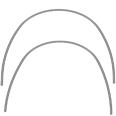 EUROFORM SUPER-ELASTIC NICKEL TITANIUM ARCHWIRES (PK10)